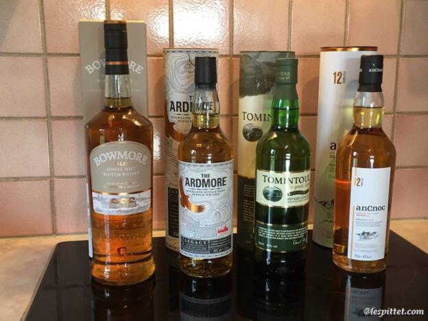 Bowmore, The Ardmore, Tomintoul, anCnoc